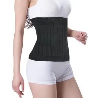 XDeer Nierengurt Rückenwärmer Elastisch,Leibwärmer Taille Unterstützung Warm, Warm Bauchwärmer Wärmegürtel für Damen Herren Kinder schwarz L