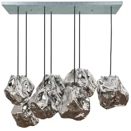 KAWOLA EDESSA 7-flg. E27 60 cm Glas silber