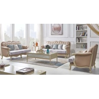 JVmoebel Chesterfield-Sofa Luxus Sofagarnitur 3+2+1 Sitzer Chesterfield Möbel Stilvoll Neu, Made in Europe beige