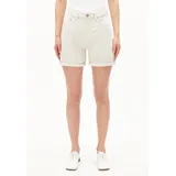 SHEAARI HIGH WAIST JEANS-SHORTS | 100% recycelte Baumwolle - beige (27)