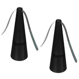 PEREL Fliegenwedler, Fliegenvertreiber Fliegenvernichter für drinnen & draußen Wespenabwehr schwarz