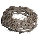 Rayher Bastelkranz grau/weiß aus Weiden gewischt Ø 40,0 cm, 1 St.
