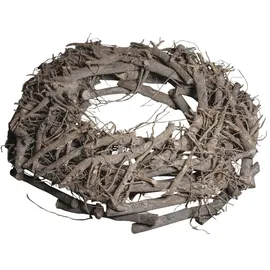 Rayher Bastelkranz grau/weiß aus Weiden gewischt Ø 40,0 cm, 1 St.
