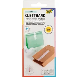Folia Klettband weiß, 2 Rollen