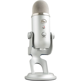 Blue Microphones Blue Yeti USB-Mikrofon für Aufnahmen, Streaming, Gaming, Podcasting auf PC und Mac, Mikrofon für Laptop oder Computer, Blue VO!CE Effekte, Verstellbarer Ständer, Plug and Play - Silber