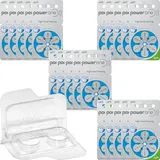 120 Varta Power One Hörgerätebatterien PR44 Blau 675 + Transportbox f. 2 Zellen