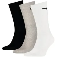 Puma Sportsocken UNISEX LIGHT CREW SOCK (3-Paar) Mit flacher Zehennaht weiß 47-49