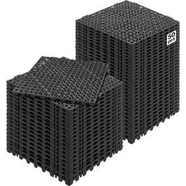 Vevor Ineinandergreifende Fliesen 30 x 30 cm schwarz