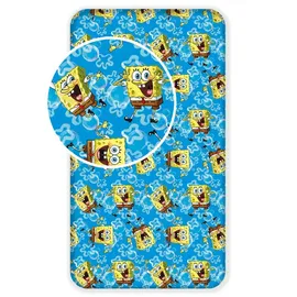 Jerry Fabrics Spannbettlaken Polyester 90 x 200 cm blau