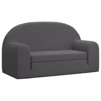 vidaXL Schlafsofa 2-Sitzer grau 2-in-1 mit Schlaffunktion