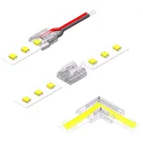 Kalb Material Für Möbel LED Verbinder Set, 8mm COB/SMD 9-teilig, einfache Montage für DIY LED | Transparent,