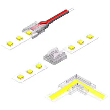 Kalb Material Für Möbel LED Verbinder Set, 8mm COB/SMD 9-teilig, einfache Montage für DIY LED | Transparent,