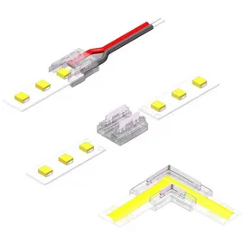 Kalb Material Für Möbel LED Verbinder Set, 8mm COB/SMD 9-teilig, einfache Montage für DIY LED | Transparent,
