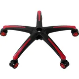 Vevor Ersatz-bürostuhl-basis, 28 Zoll, 2500 lbs statische Belastung, robustes universelles Computer-schreibtischstuhl-hocker-basisteil mit 5 Rollen und verstärkten Beinen, Ersatz-Schreibtischstuhl-Basis, Schwarz & Rot