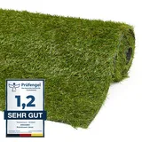 Andiamo Kunstrasen Jever", grün, B:133cm H:20mm L:300cm, Polyethylen (PE), Polypropylen (PP), Teppiche, natürliche Optik, mit Drainagefunktion, für Balkon, Terrasse – Garten,