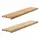 vidaXL Fensterbänke 2 Stk. Unbehandelt 120x30x2 cm Massivholz Eiche