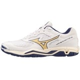 Mizuno Herren Handballschuhe WAVE PHANTOM 3(U), White/BRibbon/MP Gold, 46 1⁄2