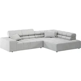 Home Affaire Eckcouch Mikrofaser 3-Sitzer Silber