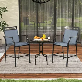 Costway 2er Set Gartensessel 66 x 62 x 114 cm blau