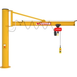 Vetter Säulenschwenkkran PRAKTIKUS + Verbundanker-System + Elektrokettenzug 125kg, 5,0m