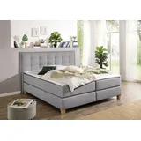 Home Affaire Boxspringbett inklusive Komfortschaum-Topper grau