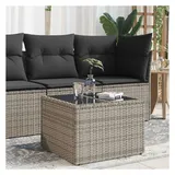 vidaXL Gartentisch mit Glasplatte 72,9 x 57,3 x 37 cm Grau