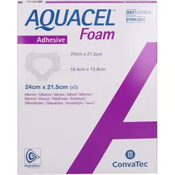 Aquacel Foam Adhäsiv Sakral 21.5x24cm 5 ST