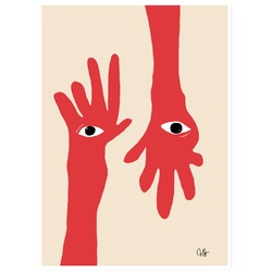 Paper Collective - Hamsa Hands Poster, 50 x 70 cm
