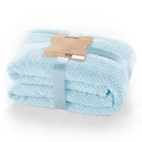 DecoKing Kuscheldecke 150x200 cm hellblau Decke Microfaser Wohndecke Tagesdecke