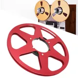 1/4 10,5 Zoll Nab Take Up Reel to Reel Tape, Open Reel AudioTakeup Reel für Studer, Leeres Aluminium Aufnahmeband Reel to Reel Recorder Zubehör für Nab (Rot)