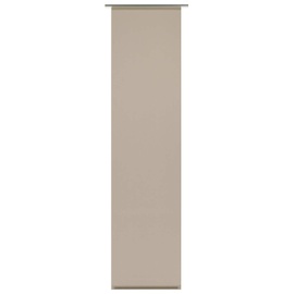 GARDINIA Flächenvorhang Stoff Uni Klettband 60 x 245 cm beige