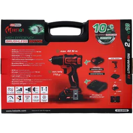 KS Tools eMONSTER Akku-Schlagbohrschrauber inkl. 2 x 2,0 Ah + Ladegerät