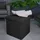 Intirilife Faltbarer Sitzhocker Cord 38 x 38 x 38 cm Schwarz