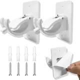 2-teiliges, Verstellbares Gardinenstangen-set, Kein Bohren Erforderlich, Gardinenstangen-halterungen, Selbstklebend Oder Mit Schraubbefestigung. Ideal Für Wohnzimmer, Schlafzimmer Und Badezimmer (weiß