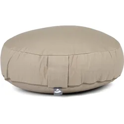 Meditationskissen RONDO ECO EXTRA FLACH light taupe | Dinkelhülsen grau No Size