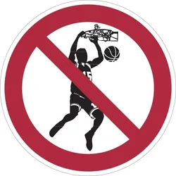 Verbotsschild, No Dunking - praxisbewährt - 150 mm Folie selbstklebend