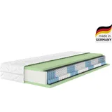 Älgdröm Taschenfederkernmatratze »TFK Sonet 24, 7 Zonen, Matratze 90x200 cm, 140x200 cm & weitere Größen«, 24 cm hoch, 1000 Federn, (1 St.), Matratzen H2/H3/H4, ergonomisch, atmungsaktiv, 1000Federn (100x200 cm), weiß, - 75522806-0 24 cm