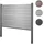 Mendler WPC-Sichtschutz Sarthe 195 cm grau