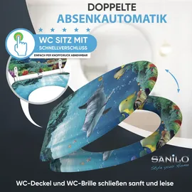 Sanilo WC-Sitz Delphin Korallen Blau