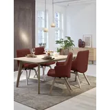 Polsterstuhl STRESSLESS "Laurel", rot (rot dinamica, schwarz), B:58cm H:92cm T:59cm, Microfaser DINAMICA (88% Polyester, 12% Polyurethan), Stühle, Polsterstuhl, Low Back mit Armlehne, Größe L, mit schräggestellten Beinen in Schwarz