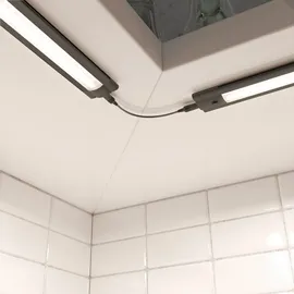 ledscom.de LED Unterbau-Leuchte SIRIS schwarz matt, flach, je 50cm, je 531lm, warm-weiß, 2er Set