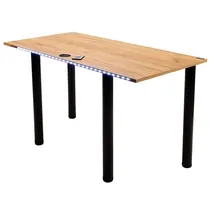 Möbelsystem Gamingtisch Gaming Schreibtisch mit LED Beleuchtung (Packung, 1 Tisch), Breite 120 cm braun