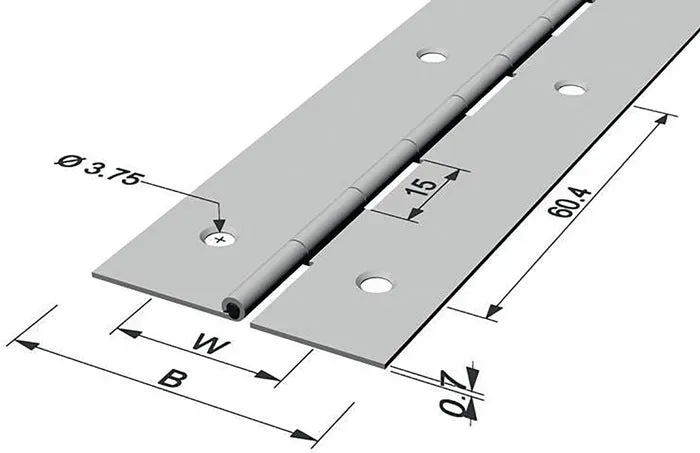 PG Stangenscharnier Scharnierbreite offen 32 mm Materialstärke 0,7 mm ( 3000272021 )