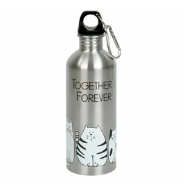 Könitz Cool Bottle Funny Cats Silber 0,6 l