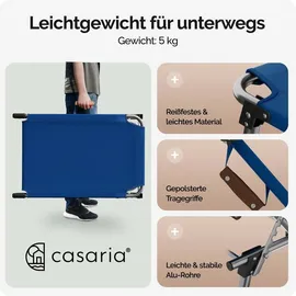 CASARIA Sonnenliege 150 x 60 x 100 cm Blau
