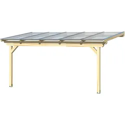 Terrassendach SKANHOLZ "Ancona", weiß, B:541cm T:350cm, Leimholz, Terrassenüberdachungen, Leimholz