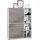 Vladon Highboard 79 x 105,5 x 35,5 cm Weiß matt/Eiche