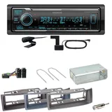 Kenwood KMM-BT508DAB Bluetooth DAB USB Einbauset für Renault Megane Scenic 1
