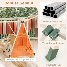 Costway Flügelwäschetrockner 1,63 m beige