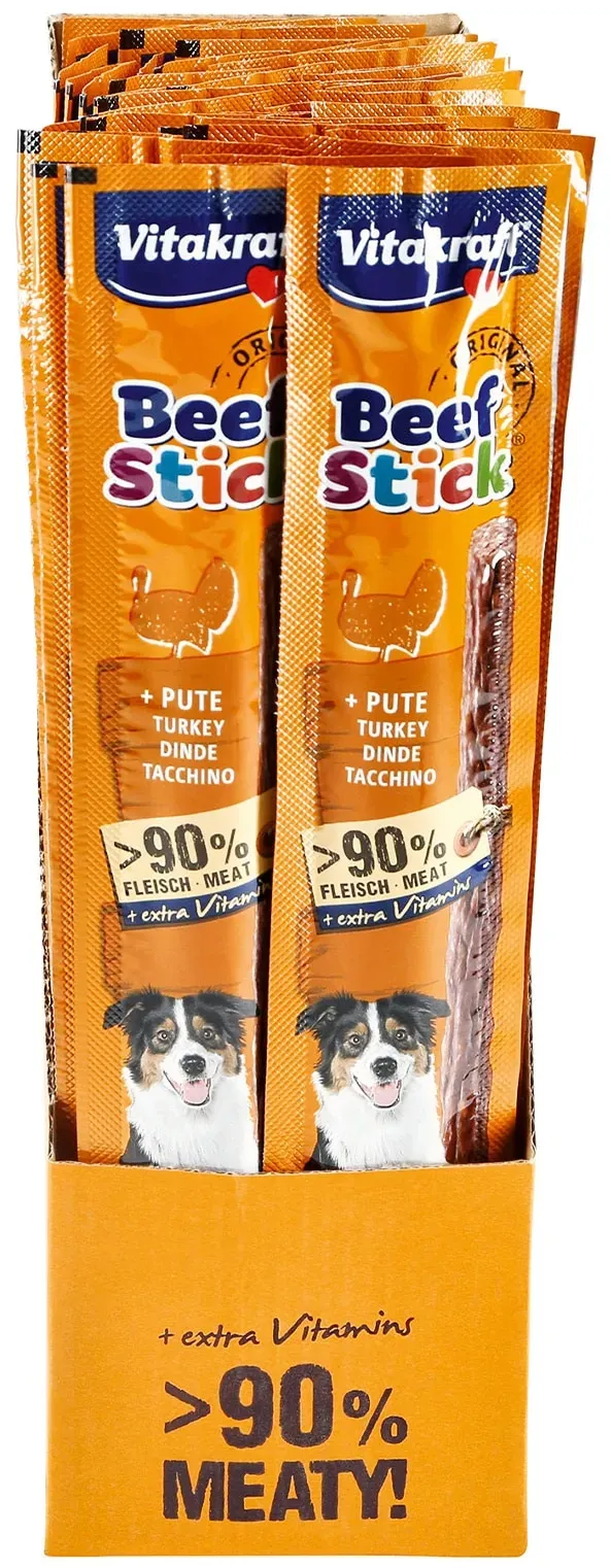 Vitakraft Hundefutter Beef Stick Pute 12 g, 50er Pack